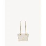 Ivory Saint Laurent Niki Mini Shopping in Vintage Leather, White | Totes & Top-Handle Bags