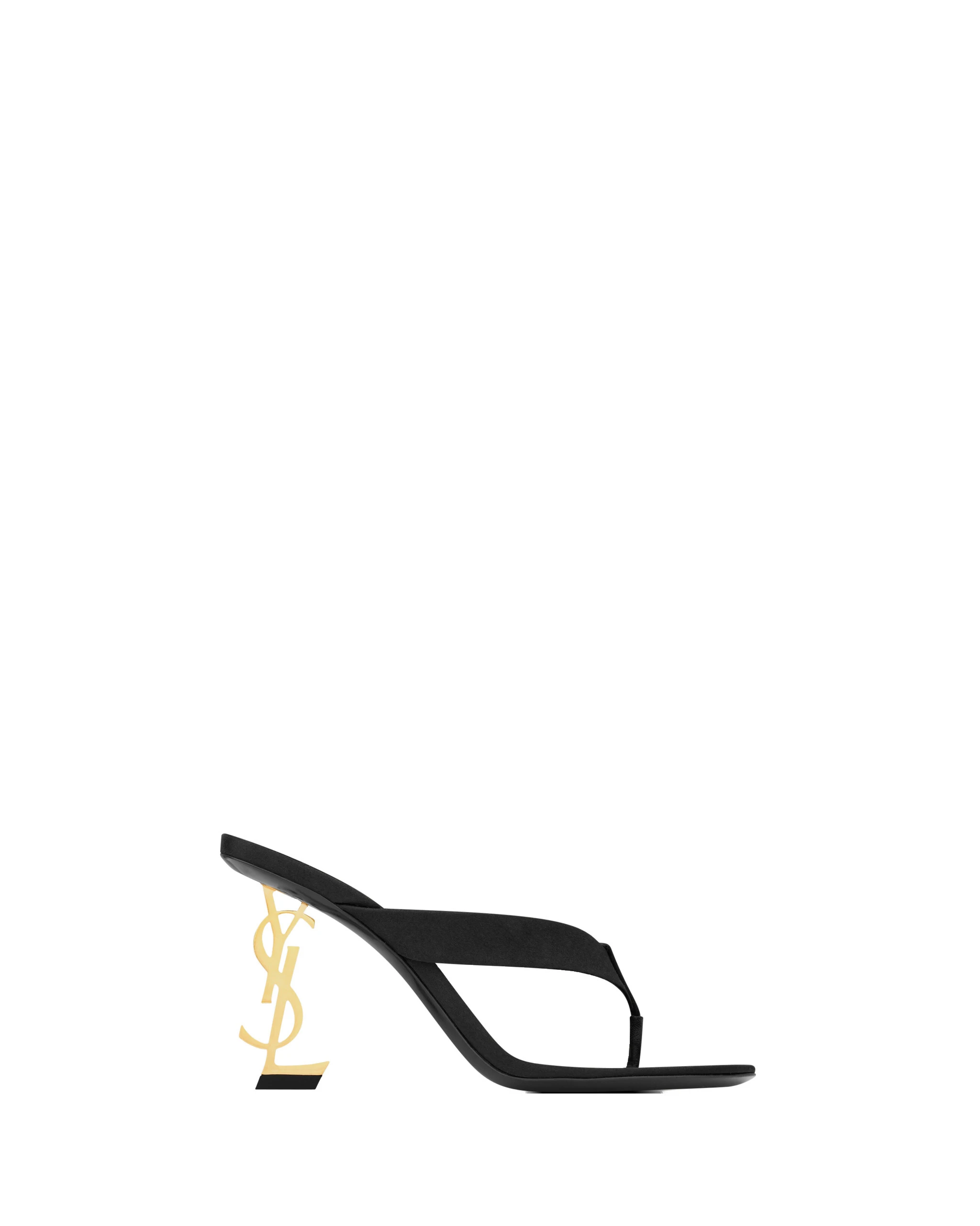 Saint Laurent Opyum Mules in Satin Crepe, Black, Spring Summer 2026 Black Saint Laurent Opyum Mules in Satin Crepe, Black, Spring Summer 2026 | Mules