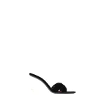 Black Saint Laurent Opyum Mules in Velvet, Black | Mules