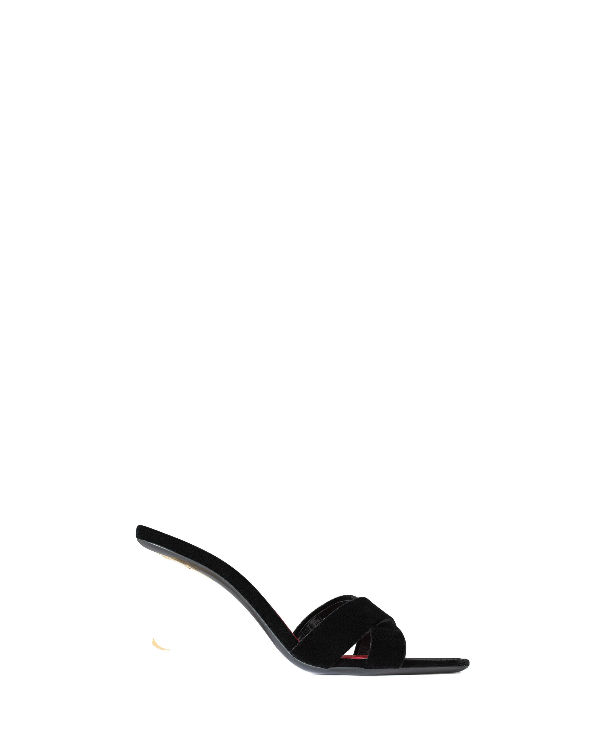 Saint Laurent Opyum Mules in Velvet, Black Black Saint Laurent Opyum Mules in Velvet, Black | Mules