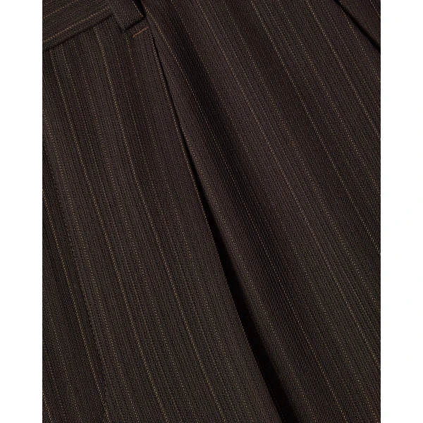 Multicolour Saint Laurent Pants in Chalk-Stripe Crepe, view 3 | Tailored pants