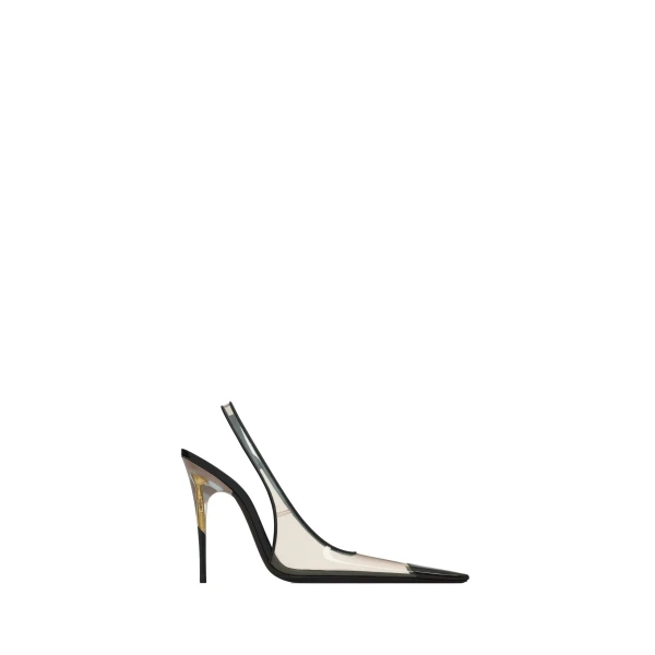 Multicolour Saint Laurent Phantom Slingback Pumps in Tpu and Patent Leather | Heels