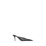 Black Saint Laurent Renée Mules in Mesh, Black | Mules
