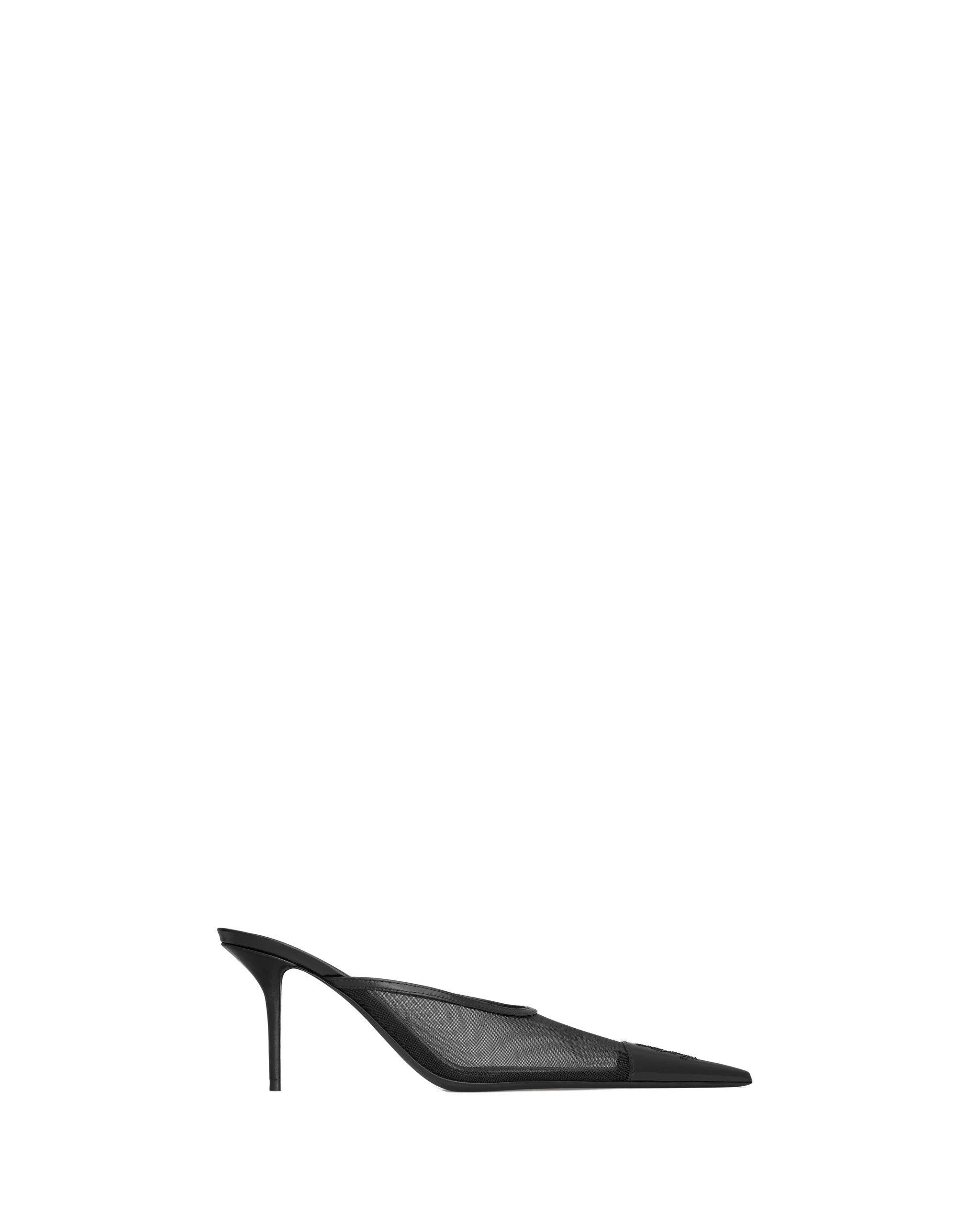 Saint Laurent Renée Mules in Mesh, Black Black Saint Laurent Renée Mules in Mesh, Black | Mules