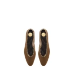 Brown Saint Laurent Sao Ballerinas in Mesh and Python | Flats