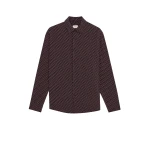 Black Saint Laurent Shirt in Silk with Cassandre All Over | Shirts
