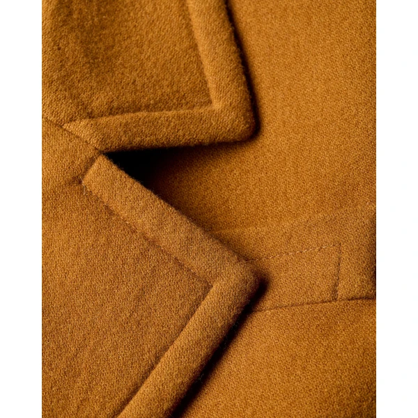 Beige Saint Laurent Single-Breasted Jacket in Brushed Wool, view 4 | Blazers