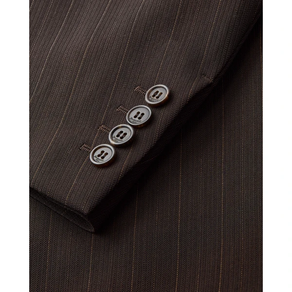 Multicolour Saint Laurent Single-Breasted Jacket in Chalk-Stripe Wool Mélange, view 3 | Blazers