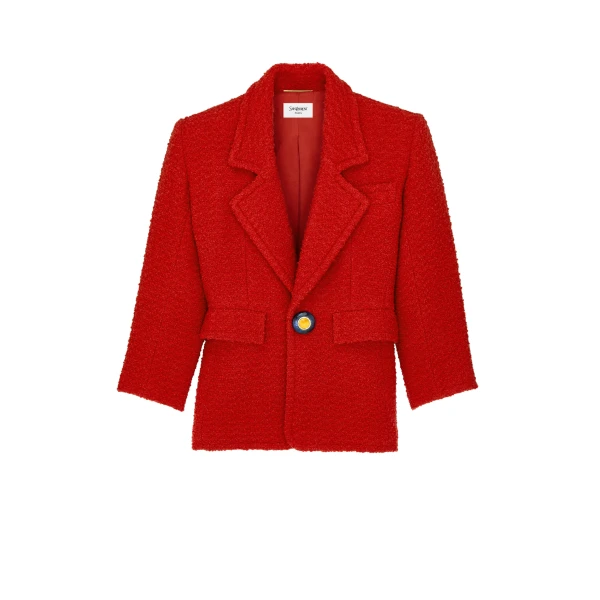 Single-Breasted Jacket in Tweed, Roux