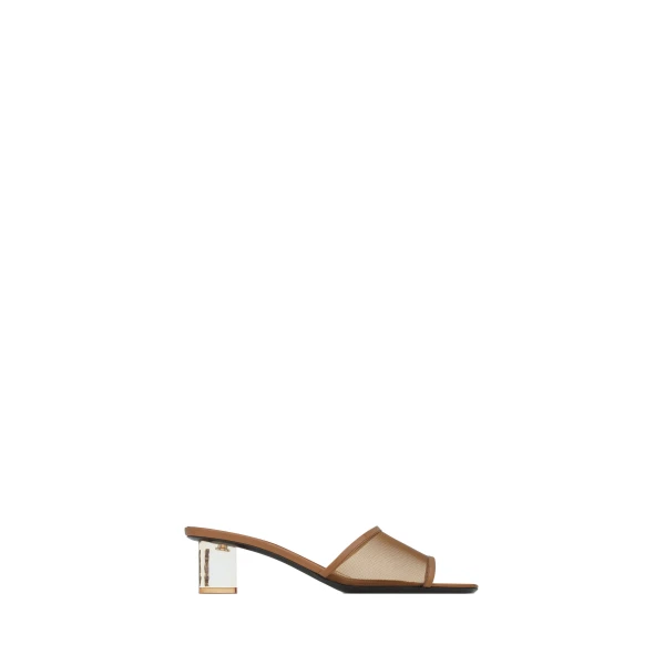 Sip Mule Sandals in Mesh and Patent Leather