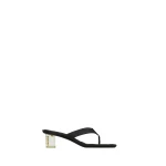 Black Saint Laurent Sip Sandals in Smooth Leather | Sandals