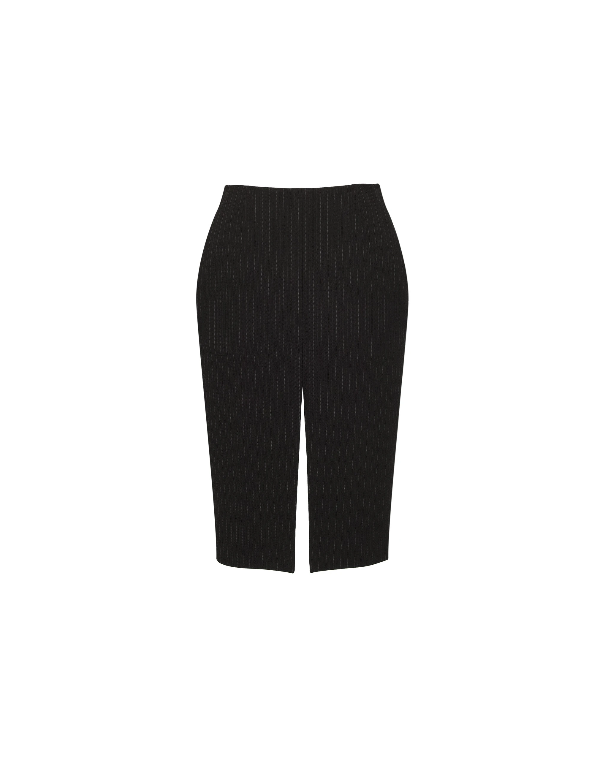 Saint Laurent Split Pencil Skirt in Chalk-Stripe Wool Mélange Multicolour Saint Laurent Split Pencil Skirt in Chalk-Stripe Wool Mélange | Pencil Skirts