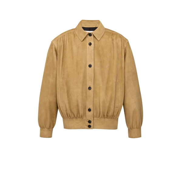 Beige Saint Laurent Suede Jacket | Leather Jackets