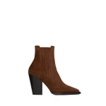 Brown Saint Laurent Theo Chelsea Booties in Suede, Land | Boots
