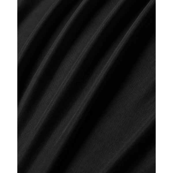 Black Saint Laurent Turtleneck in Stretch Jersey, Noir, view 4 | Long Sleeve