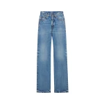 Blue Saint Laurent V-Waist Baggy Jeans, 50s Blue | Denim