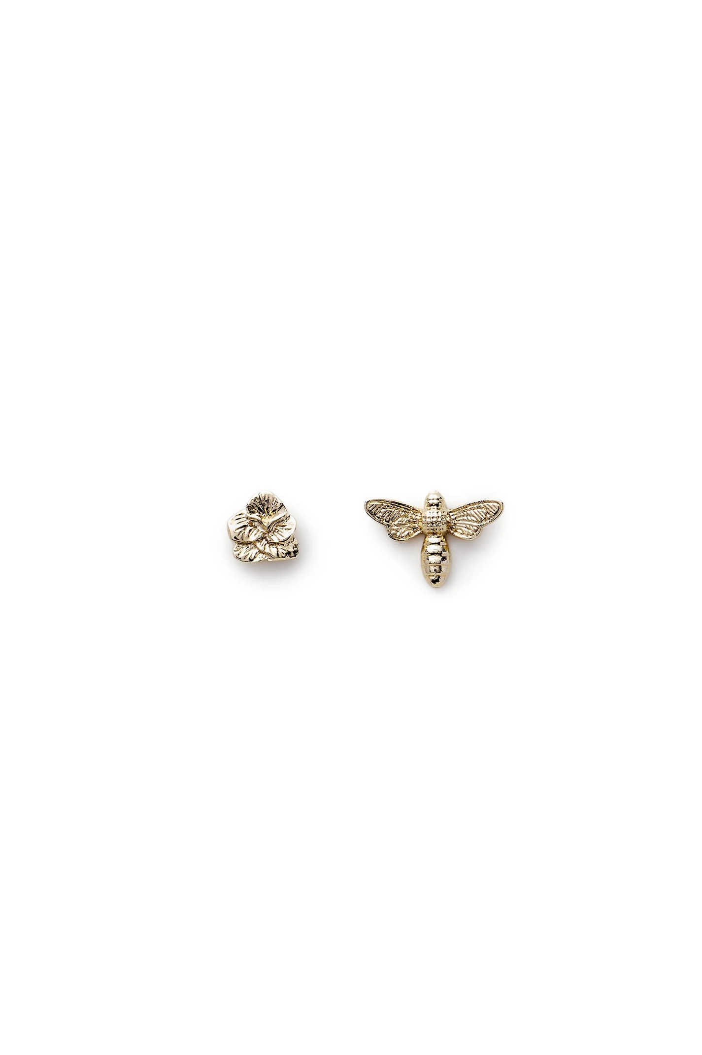 Scanlan Theodore Asymmetric Botanical Studs in Light Gold Scanlan Theodore Asymmetric Botanical Studs in Light Gold | Earrings | Luxury Shoes