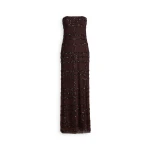 Scanlan Theodore Beaded Tulle Gown in Chocolate