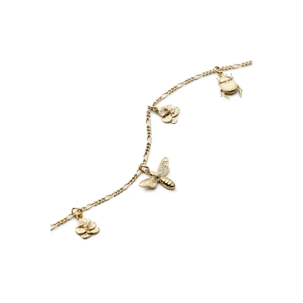 Scanlan Theodore Botanical Charms Choker in Light Gold