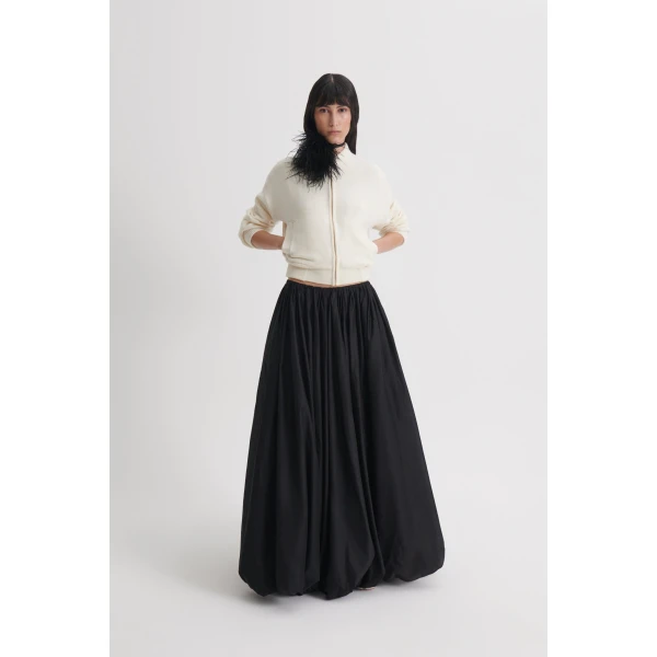 Scanlan Theodore Cashmere Wool Bomber in White | Jackets | Luxury Shoes 