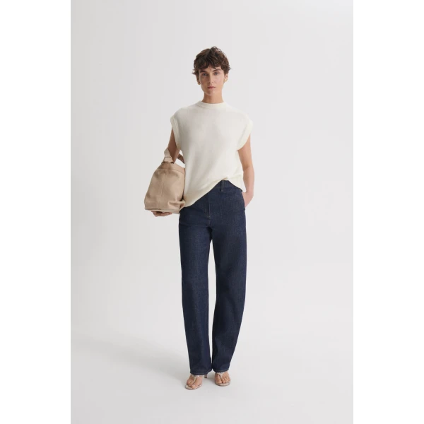 Scanlan Theodore Cashmere Wool Loose Tank in White | Tops | Luxury Shoes 
