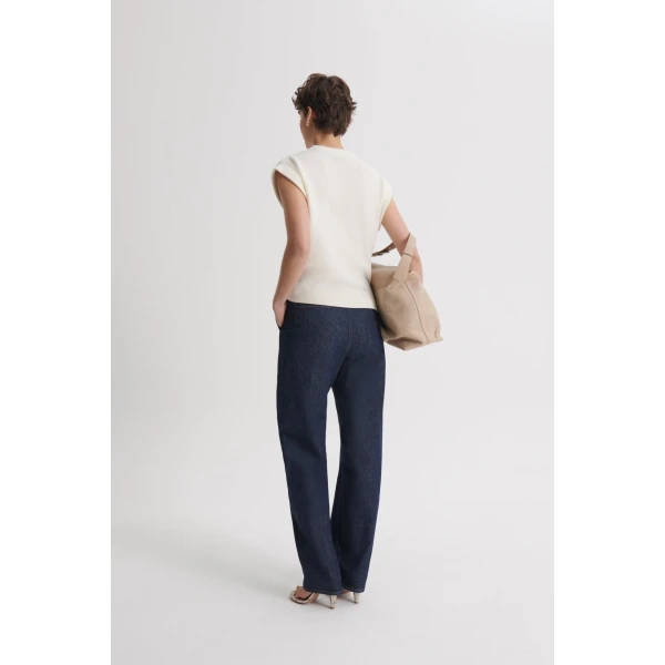 Scanlan Theodore Cashmere Wool Loose Tank in White | Tops | Luxury Shoes 