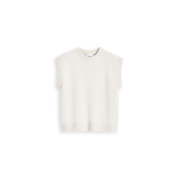 Scanlan Theodore Cashmere Wool Loose Tank in White | Tops | Luxury Shoes 