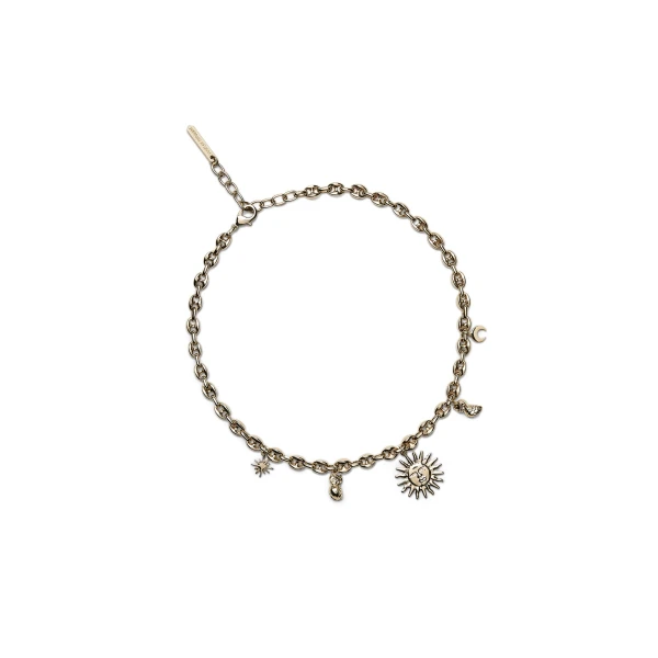 Celestial Charms Choker in Light Gold