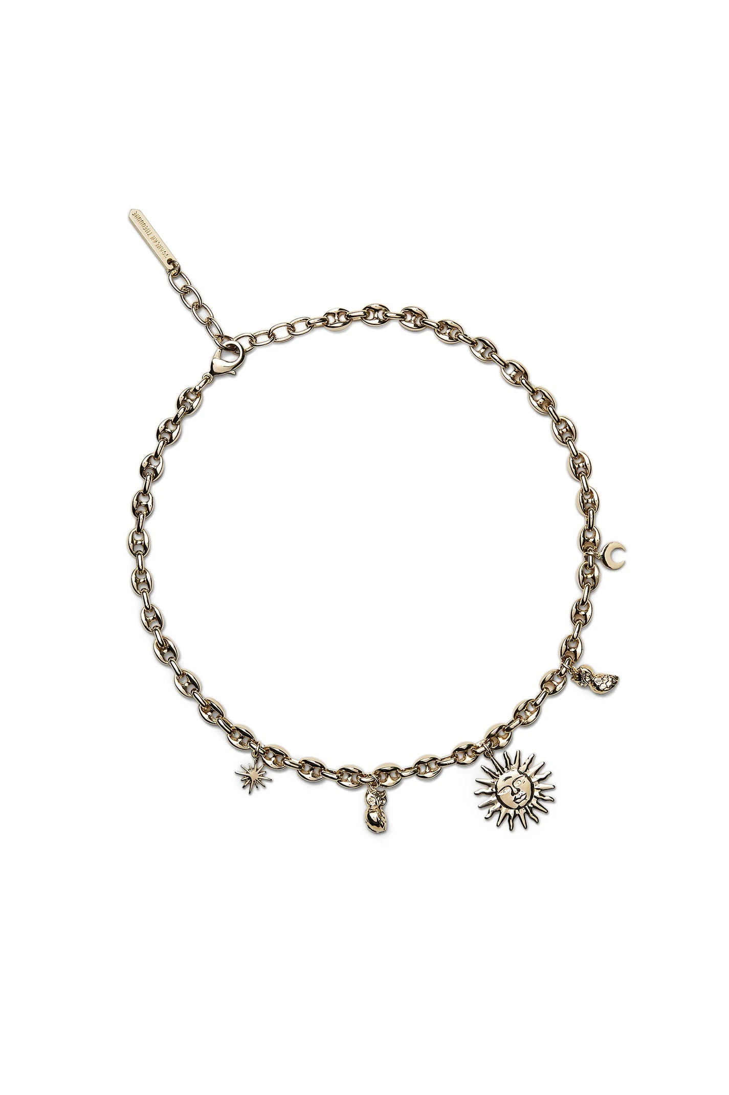 Scanlan Theodore Celestial Charms Choker in Light Gold Scanlan Theodore Celestial Charms Choker in Light Gold | Necklace | Luxury Shoes