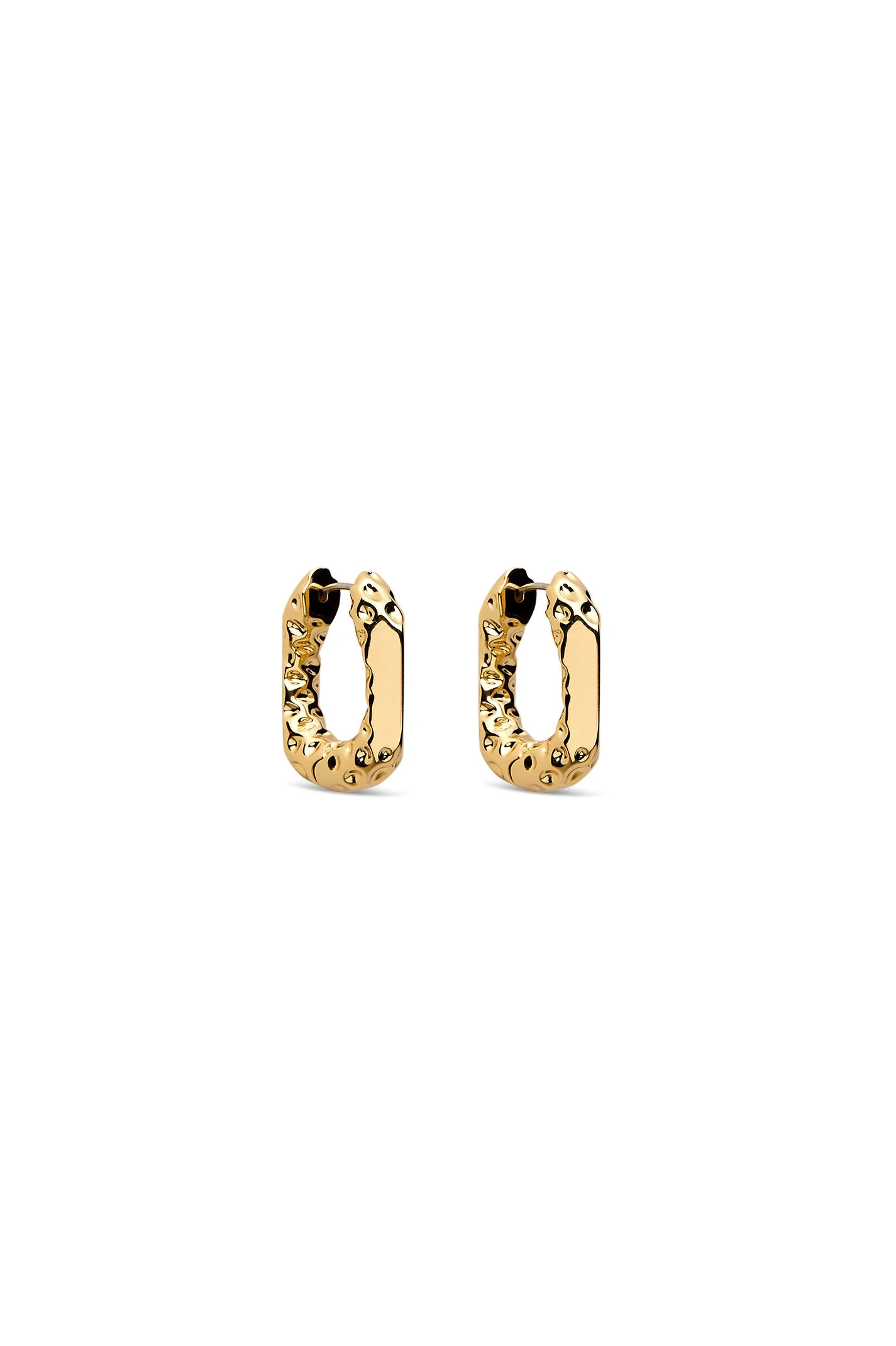 Scanlan Theodore Chisel Huggie Hoop Earrings in Light Gold Scanlan Theodore Chisel Huggie Hoop Earrings in Light Gold | Earrings | Luxury Shoes