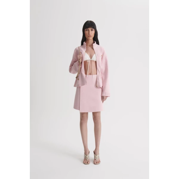 Scanlan Theodore Crepe Knit Wrap Skirt in Dusk | Skirts | Luxury Shoes 