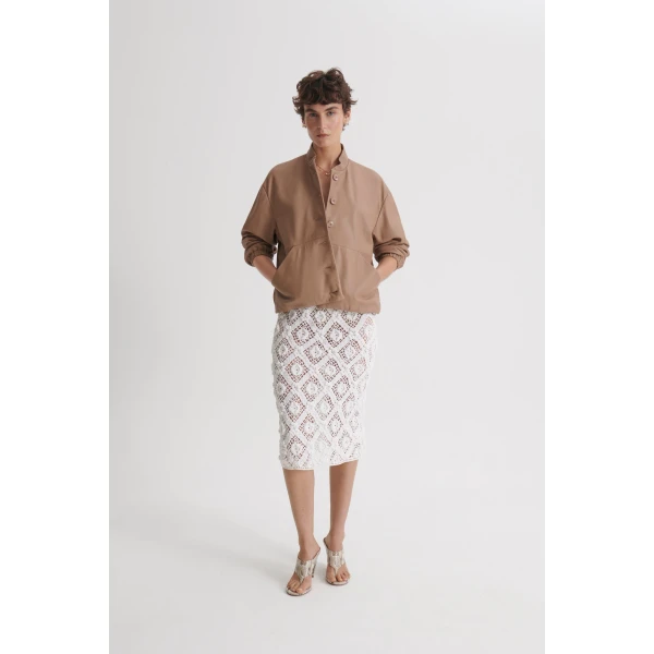 Scanlan Theodore Crochet Skirt in White