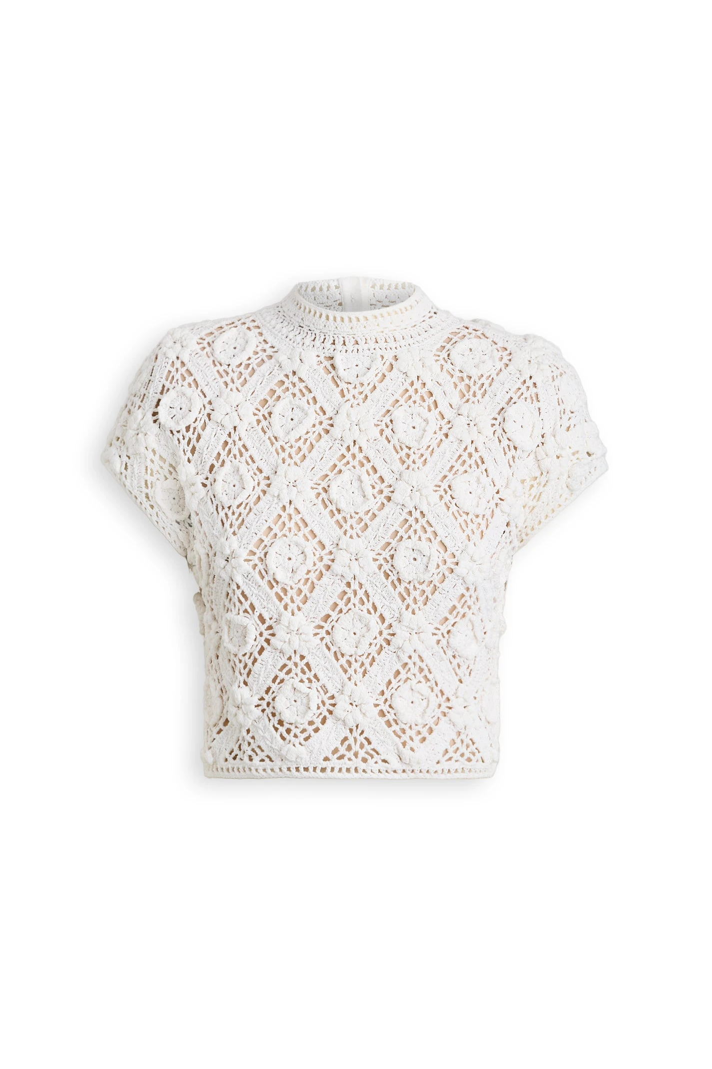 Scanlan Theodore Crochet Top in White at Luxury Shoes Scanlan Theodore Crochet Top in White