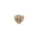 Scanlan Theodore Crystal Cascade Brooch in Gold Quartz