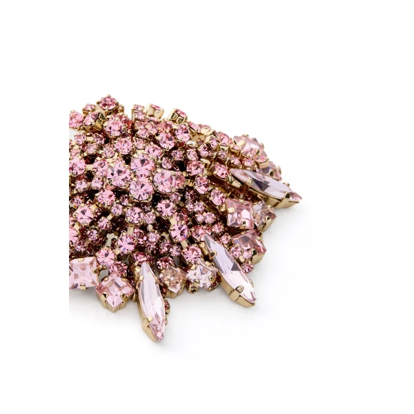 Scanlan Theodore Crystal Cascade Brooch in Light Rose | Brooches & Pins | Luxury Shoes 