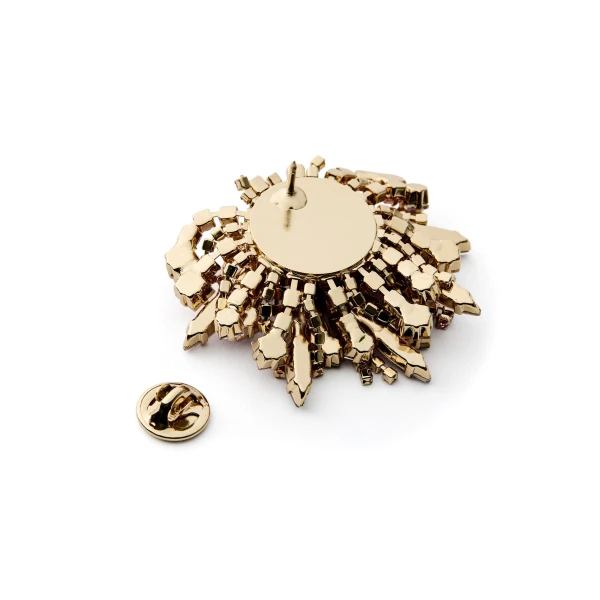 Scanlan Theodore Crystal Cascade Brooch in Light Rose | Brooches & Pins | Luxury Shoes 