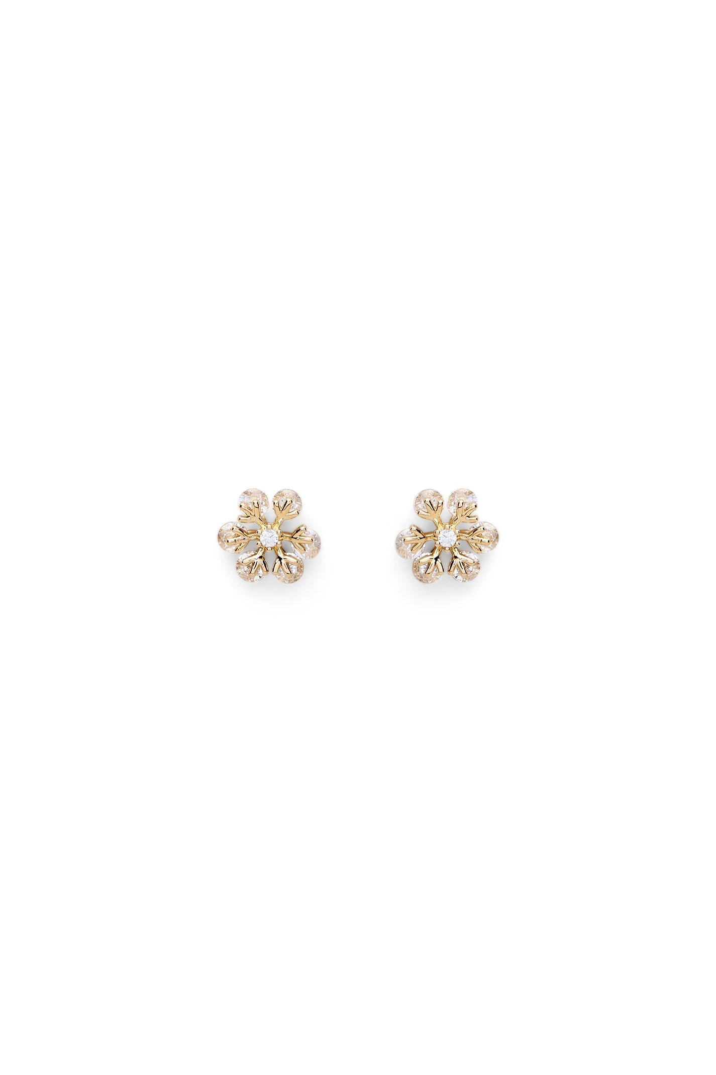 Scanlan Theodore Crystal Petal Studs in Light Gold Crystal Scanlan Theodore Crystal Petal Studs in Light Gold Crystal | Earrings | Luxury Shoes
