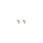 Scanlan Theodore Crystal Trojan Studs in Light Gold Crystal | Earrings | Luxury Shoes 