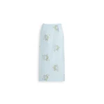 Scanlan Theodore Dandelion Jacquard Pencil Skirt in Sky Blue