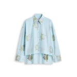 Scanlan Theodore Dandelion Jacquard Shirt in Sky Blue