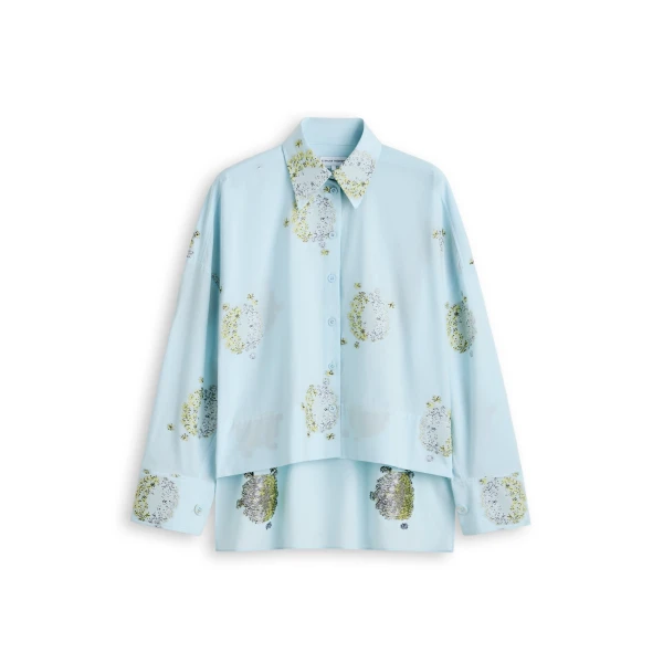 Dandelion Jacquard Shirt in Sky Blue