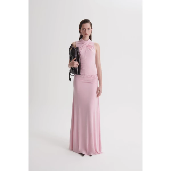 Scanlan Theodore Draped Skirt in Pink | Skirts | Luxury Shoes 