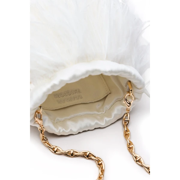 Scanlan Theodore Feather Bucket Bag in Bianco