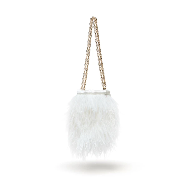 Scanlan Theodore Feather Bucket Bag in Bianco