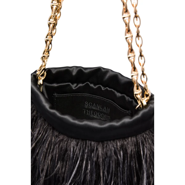 Scanlan Theodore Feather Bucket Bag in Black | Bucket Bags | Luxury Shoes 