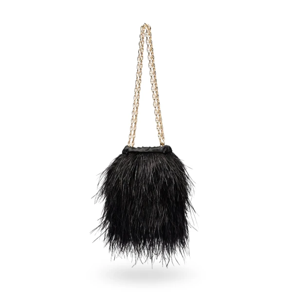 Scanlan Theodore Feather Bucket Bag in Black | Bucket Bags | Luxury Shoes 