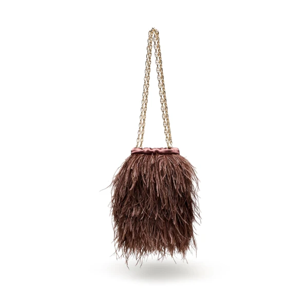 Scanlan Theodore Feather Bucket Bag in Caffe | Bucket Bags | Luxury Shoes 