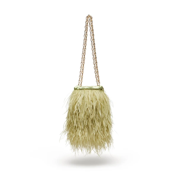 Scanlan Theodore Feather Bucket Bag in Pistachio | Bucket Bags | Luxury Shoes 
