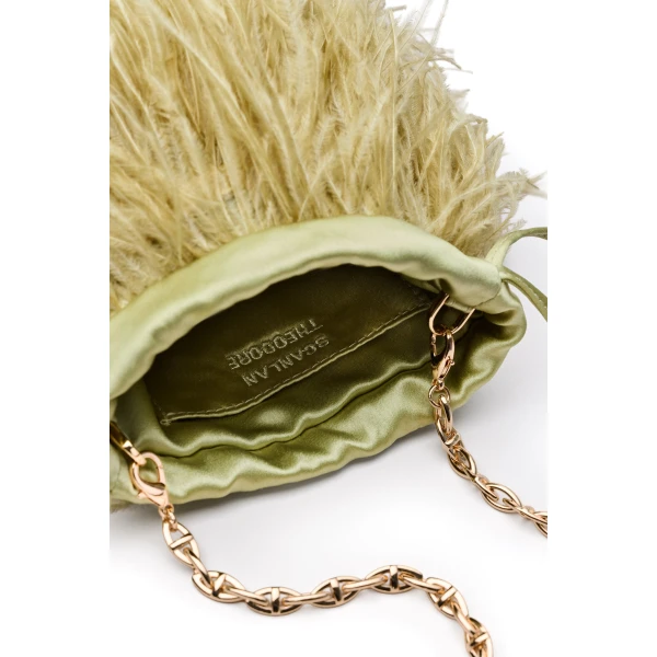 Scanlan Theodore Feather Bucket Bag in Pistachio | Bucket Bags | Luxury Shoes 