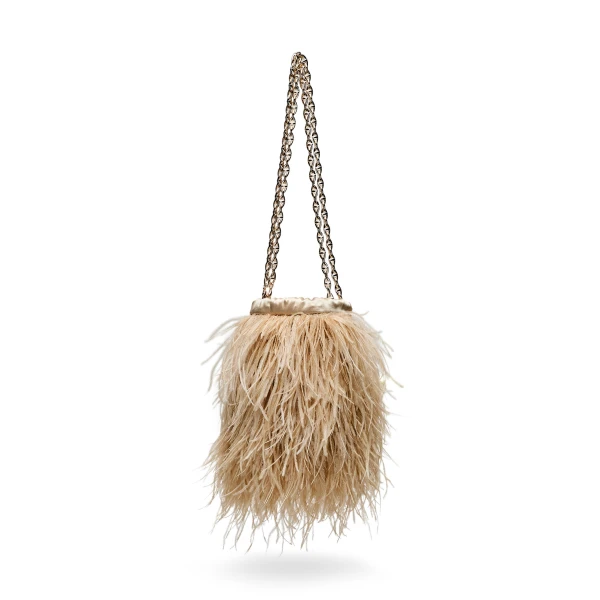 Scanlan Theodore Feather Bucket Bag in Sable | Bucket Bags | Luxury Shoes 